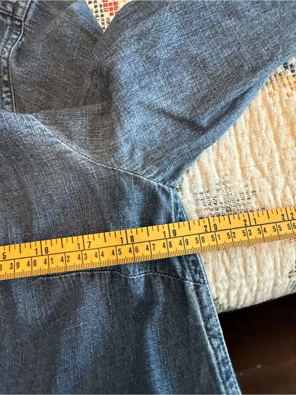 J. Crew Classic Fit Denim Tie-Neck Button-Down Shirt - Picture 4 of 5